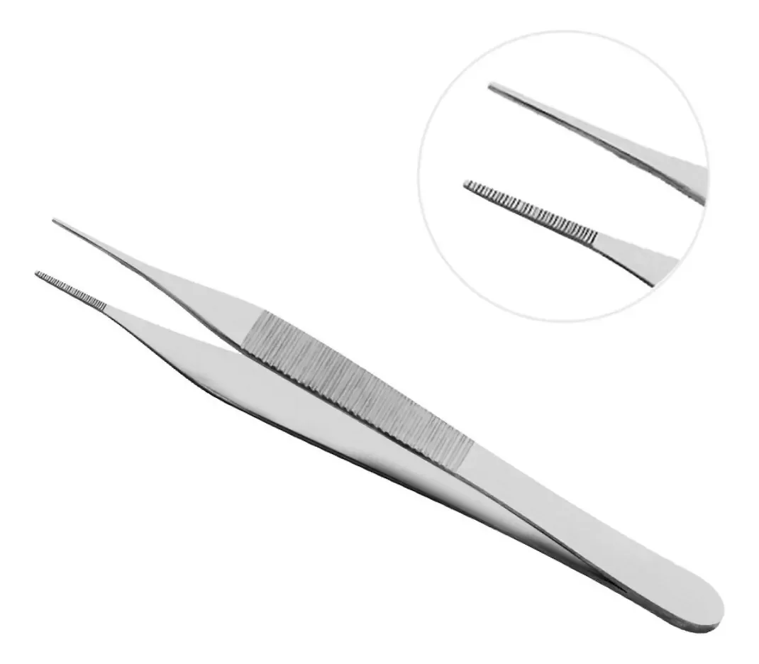 Pinca Adson 12cm Professional Aço Inox para Procedimentos Cirúrgicos