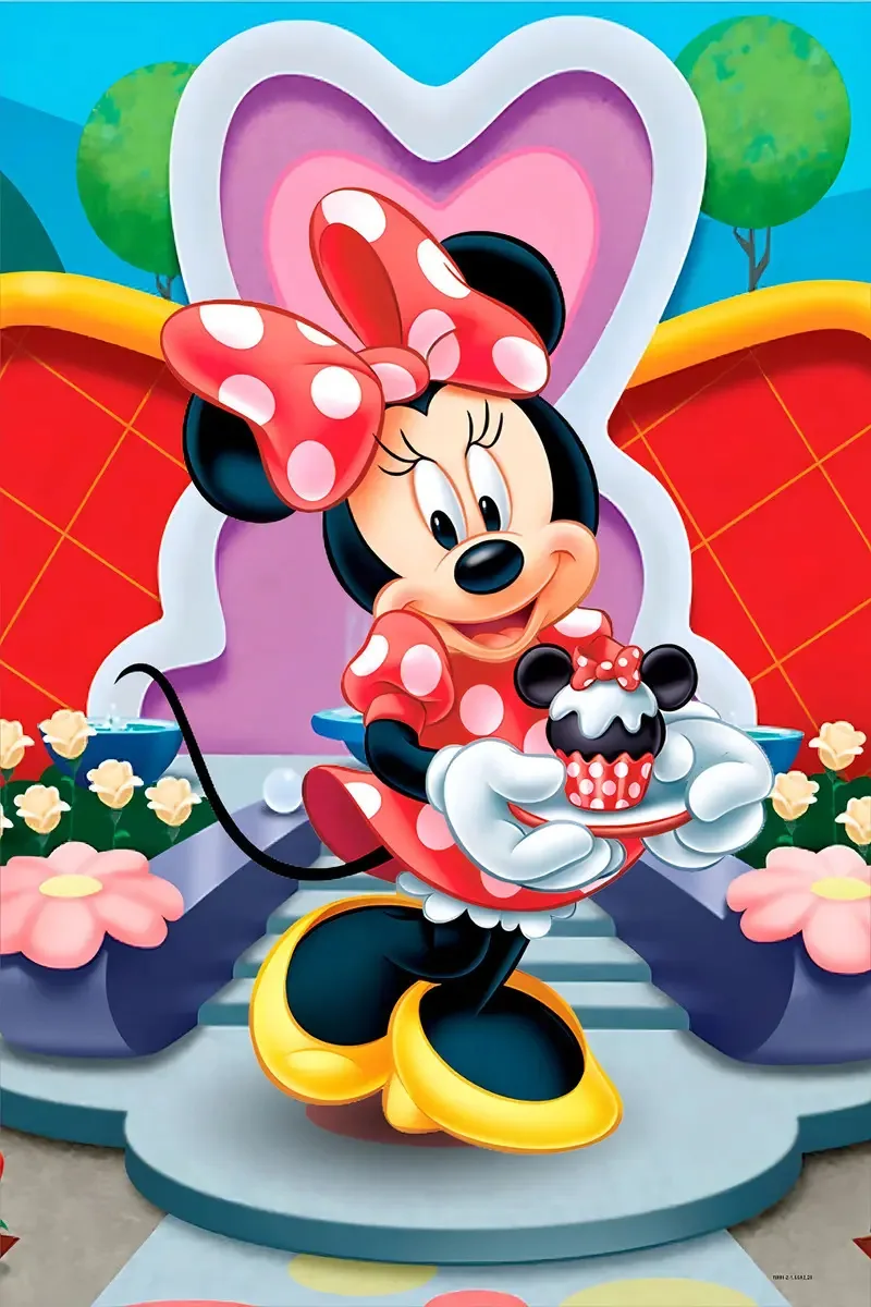 Painel Festa Retangular Para Casado 1,5x2,2m Minnie 2