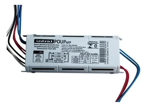 Reator Eletrônico Limitador De Corrente Intral 18w