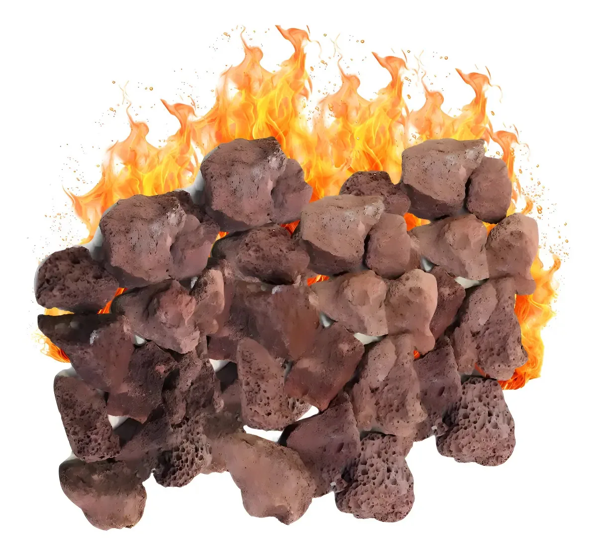 Pedra Vulcânica Marrom 10kg Snor para Lareiras e Churrasqueiras