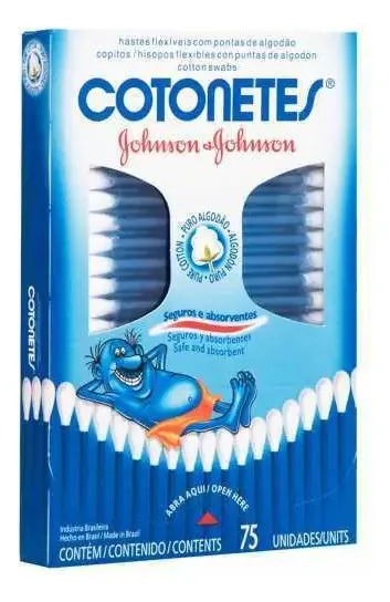 Kit Com 05 - Hastes Flexíveis Cotonetes - 75 Unidades Cada