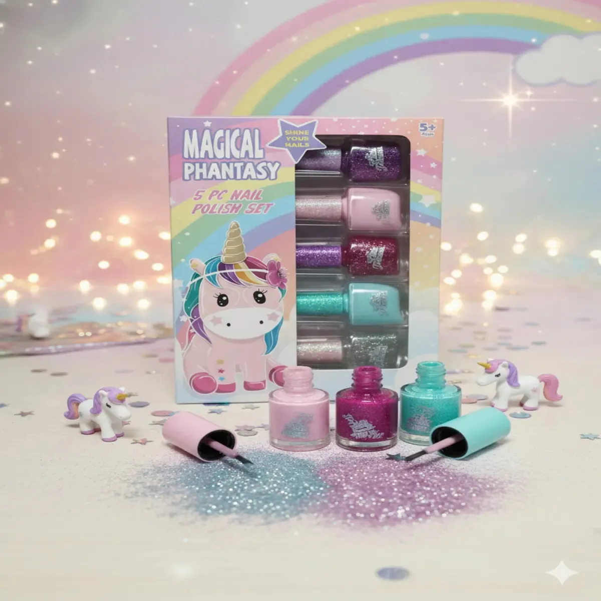 Kit Esmaltes Glitter Cremoso Infantil