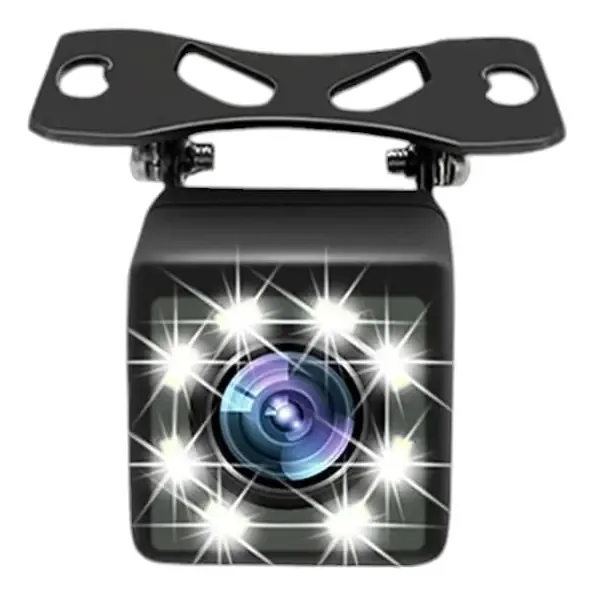 Camera De Re Automotiva Hd 8 Leds Infra Vermelho Premium