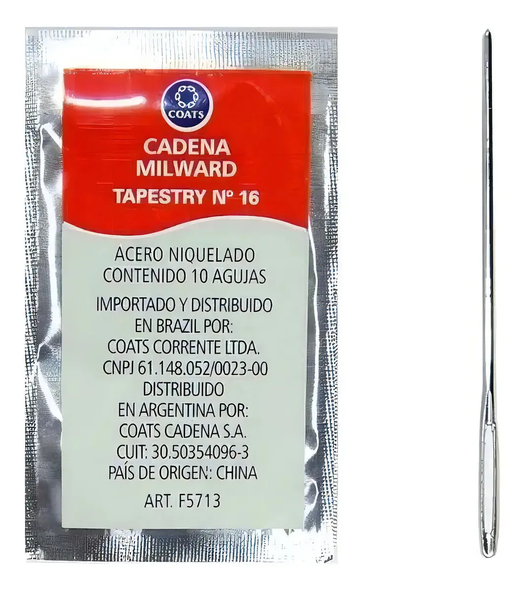Agulha Para Bordar Corrente Milward 10 Unid Cod9127