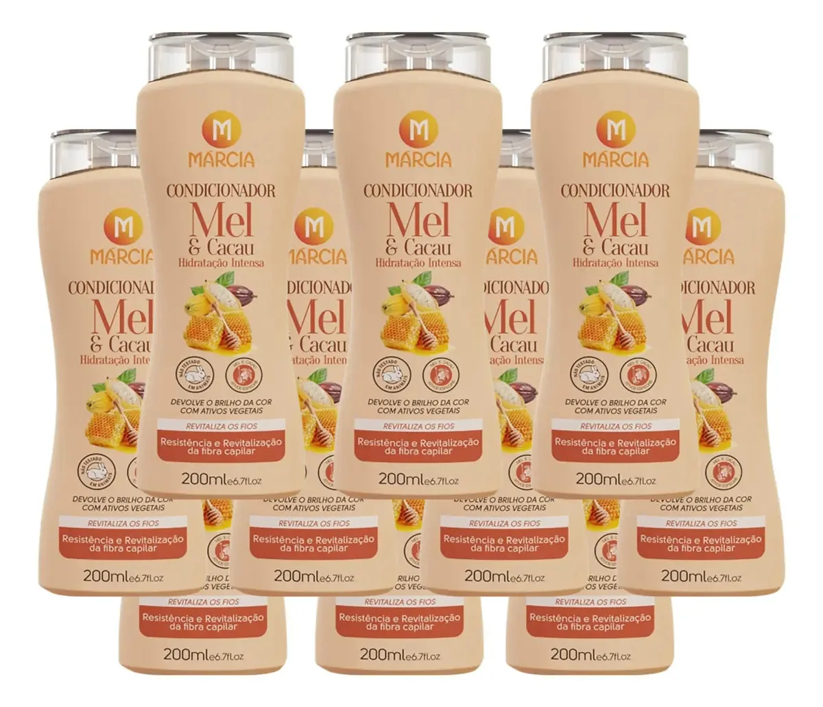 Kit 10 Condicionador Márcia Cosméticos Mel E Cacau 200ml