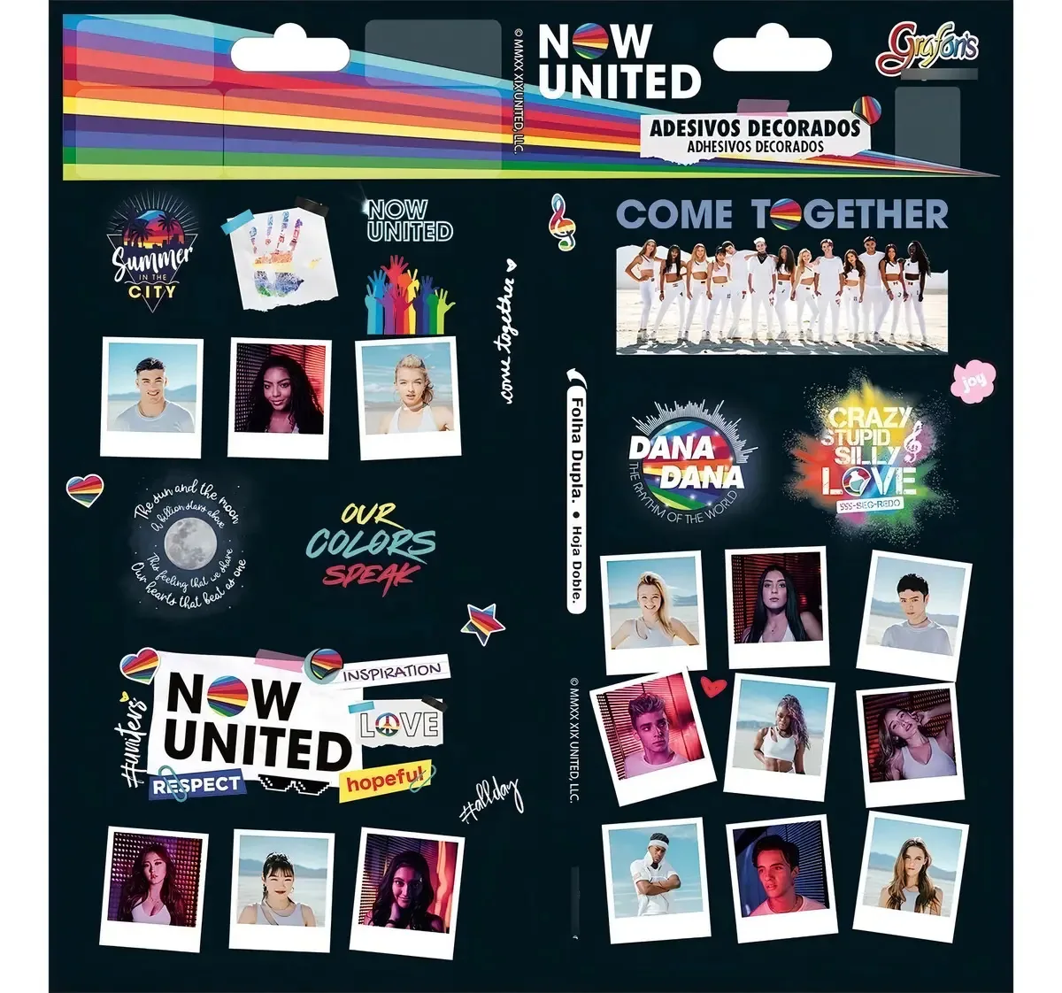 Adesivo Sticker 01 Cartela Grafons Now United