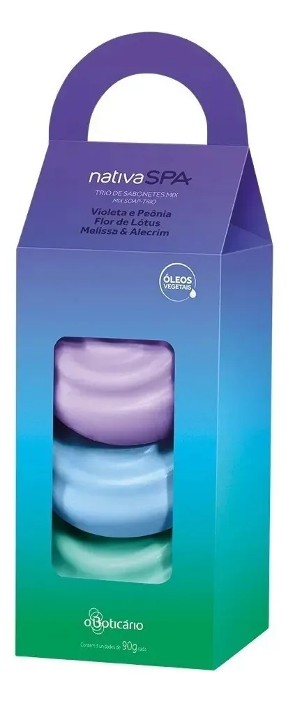 Kit3 Trio De Sabonetes Sortidos Nativa Spa Mulheres Especial