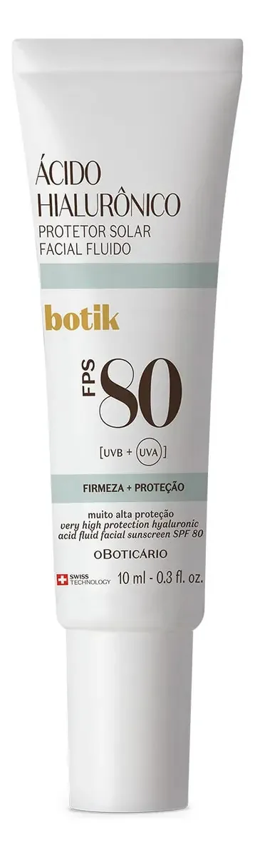 Protetor Facial Botik Fps80 Ácido Hialurônico 10ml