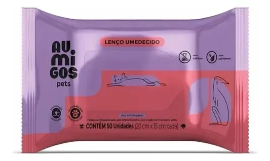 Lencos Umedecidos Para Pets - 50 Unidades
