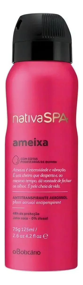Desodorante Aerosol Boticário Nativa SPA Ameixa 125mL Antitranspirante
