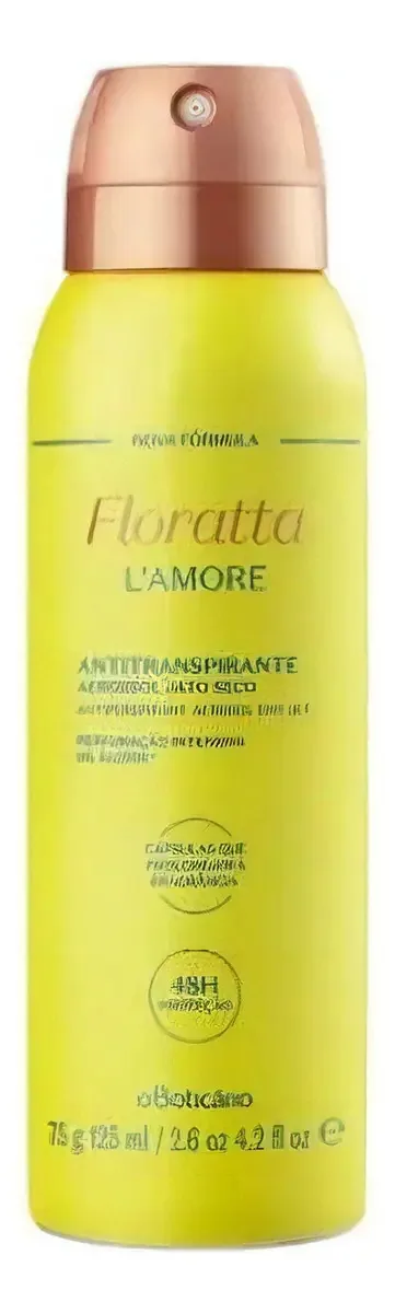 Antitranspirante em spray Boticário Aerosol Floratta flor