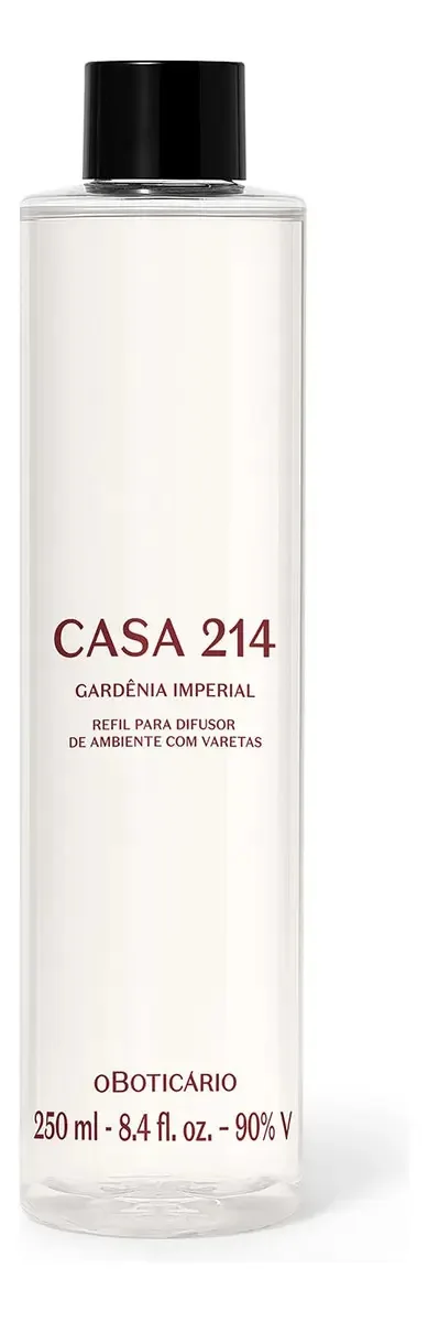 O Boticário Casa 214 Difusor Varetas Gardenia Refil 250ml