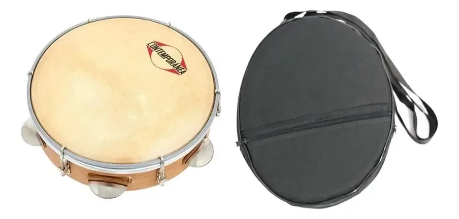 Kit Pandeiro Contemporanea 8'' + Capa