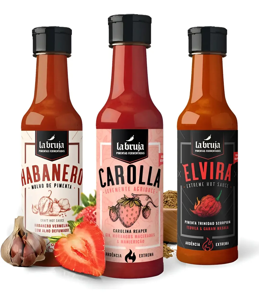 Combo Furioso - 3 Molhos De Pimenta Labruja 150ml