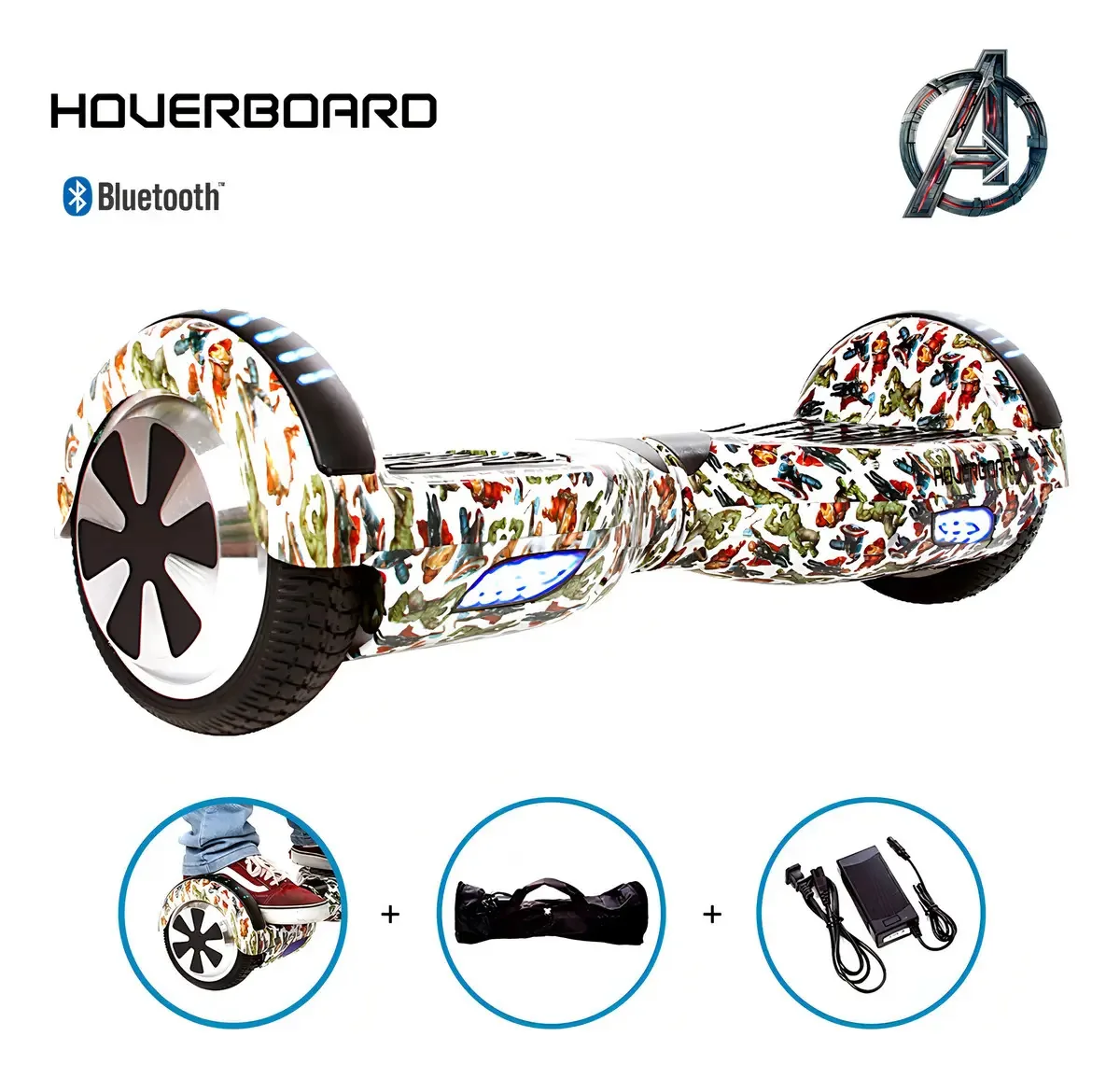 Hoverboard 6,5 Super Heróis Avengers Hoverboard Bluetooth