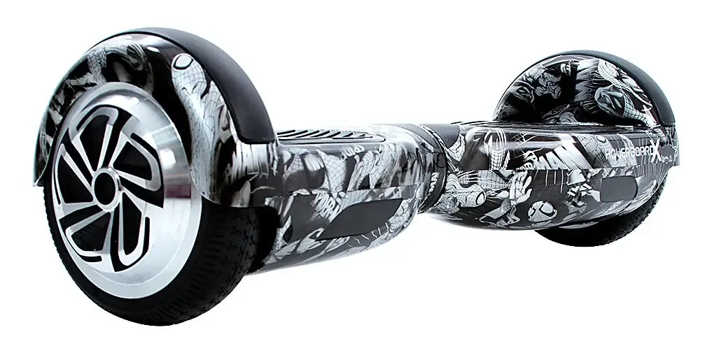 Hoverboard 6,5 Polegada Homem Aranha P&b Hoverboard Com Led Cor Homem Aranha Preto E Branco