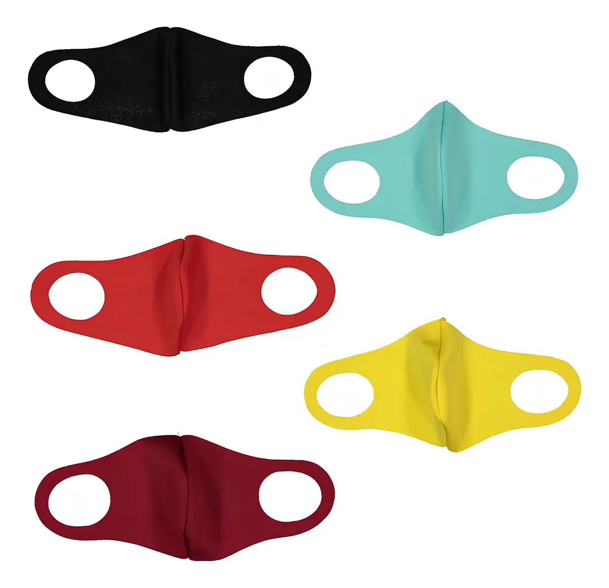 Máscaras Não Descartáveis De Neoprene Cores 5 Un