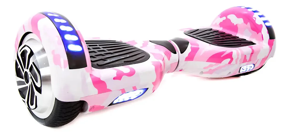 Hoverboard 6,5 polegadas rosa camuflado scooter skate