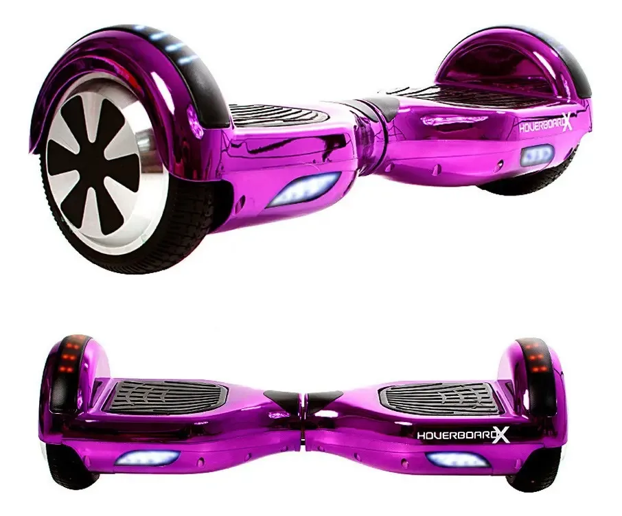 Hoverboard Bluetooth 6,5 Polegadas Roxo Cromado Skate