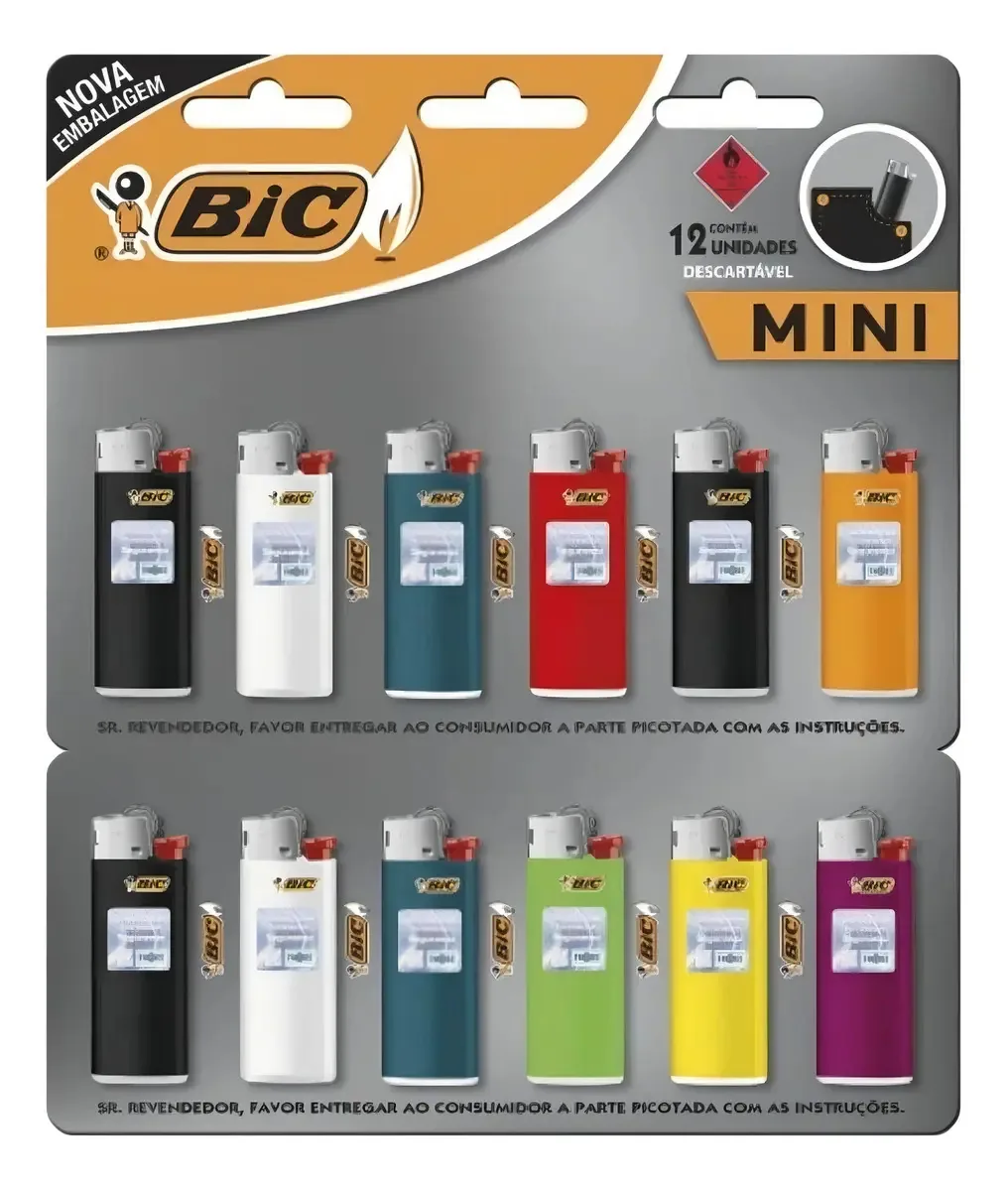 Isqueiro Bic Mini 12unidade