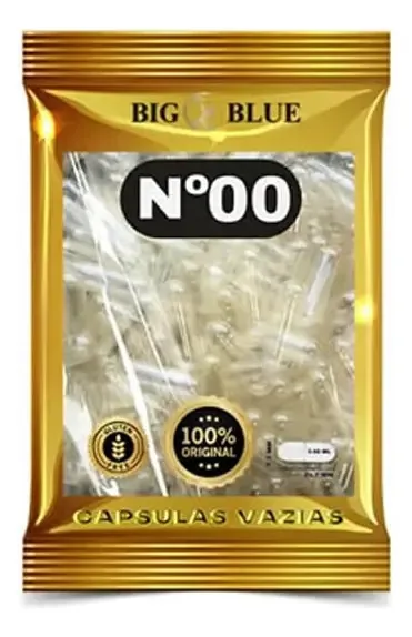 1000 Cápsulas Vazias Incolor N° 00 (1000mg) Incolor