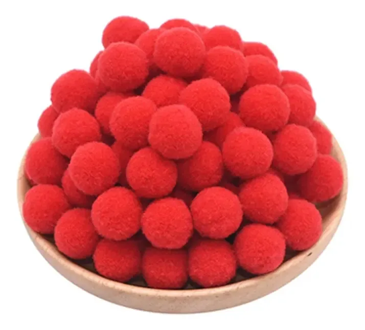 Pompom Bolinha 2cm - 100 Unidades Ro.141007 Cor Vermelho 035
