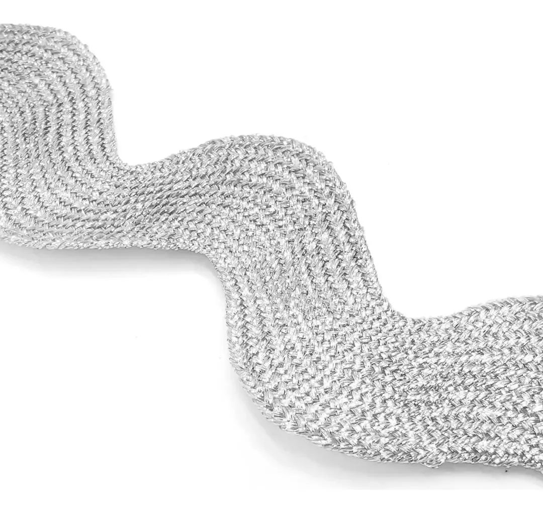 Sianinha Com Lurex Princess 8mm 50m Ro.152037 Cor Prata