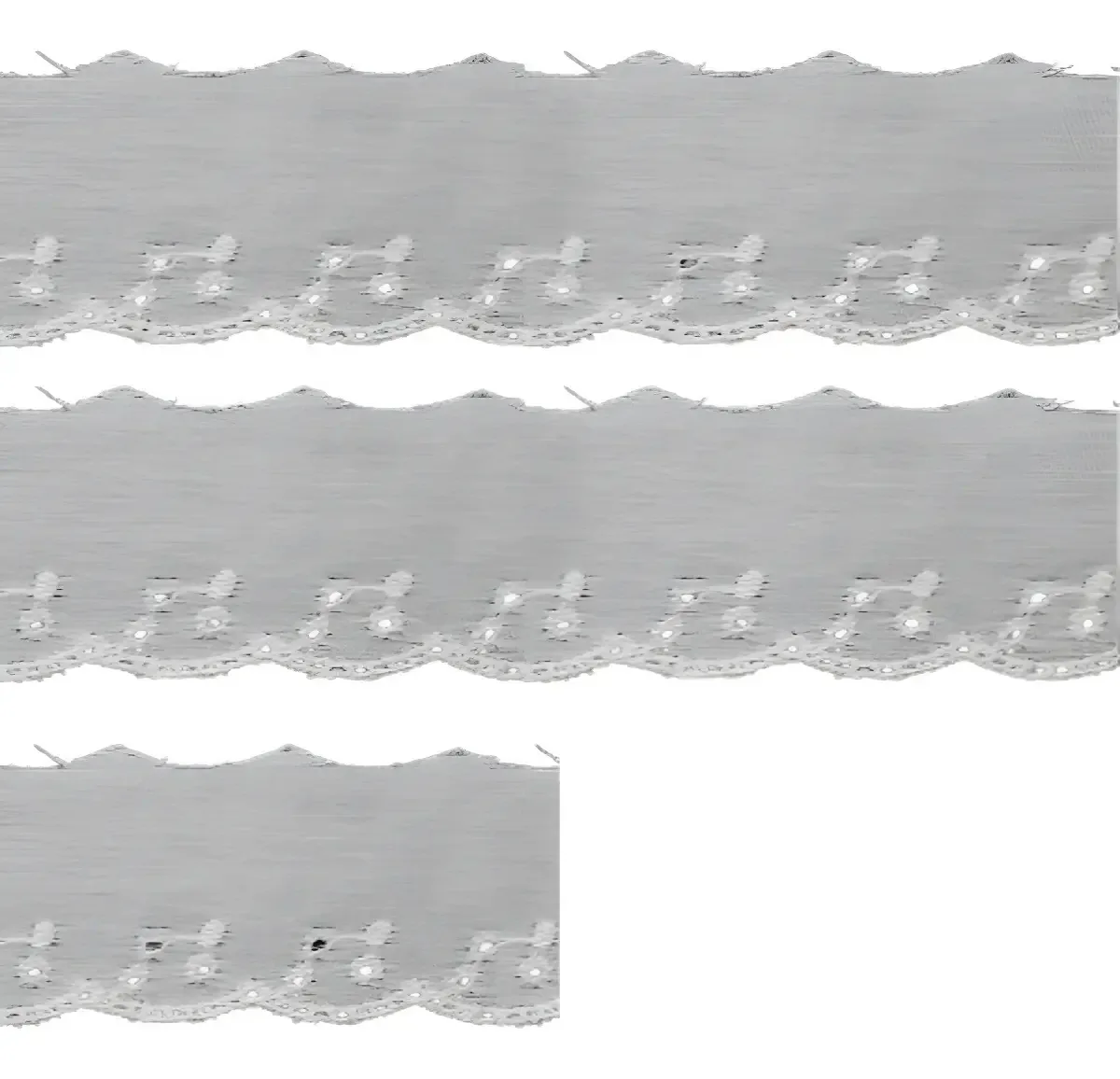 Bordado Inglês - 4,5cm X 13,7m - Branco 067 - Ro.152336