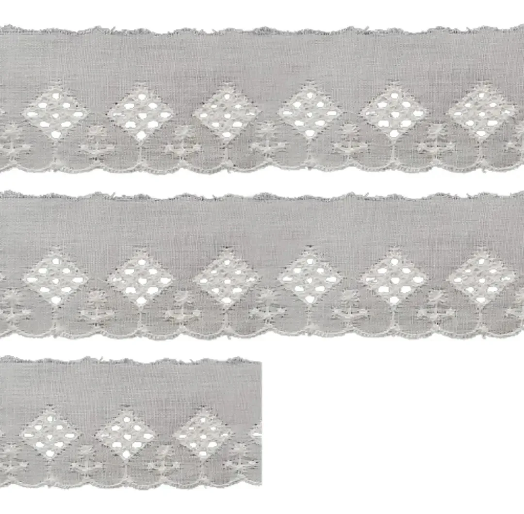 Bordado Inglês - 5cm X 13,7m - Branco 067 - Ro.152346