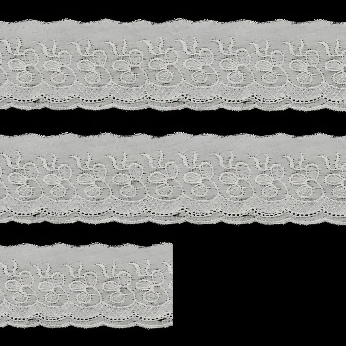 Bordado Inglês - 7cm X 13,7m - Branco 067 - Ro.152356