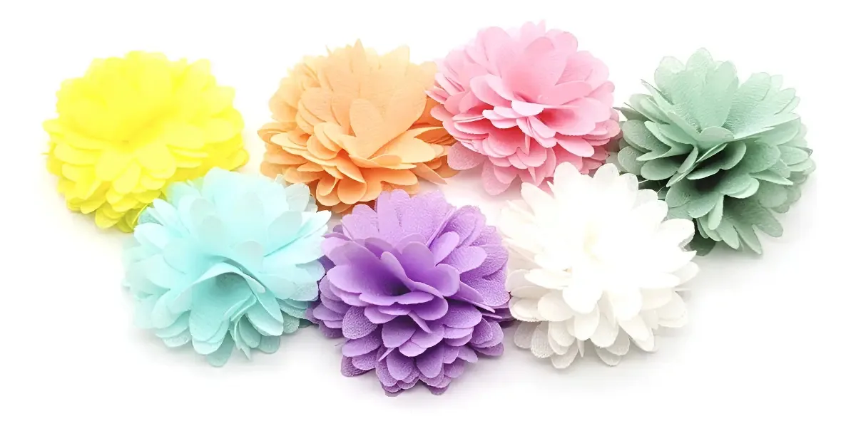 Flor De Tecido 40mm Princess - 100 Unidades Ro.153009