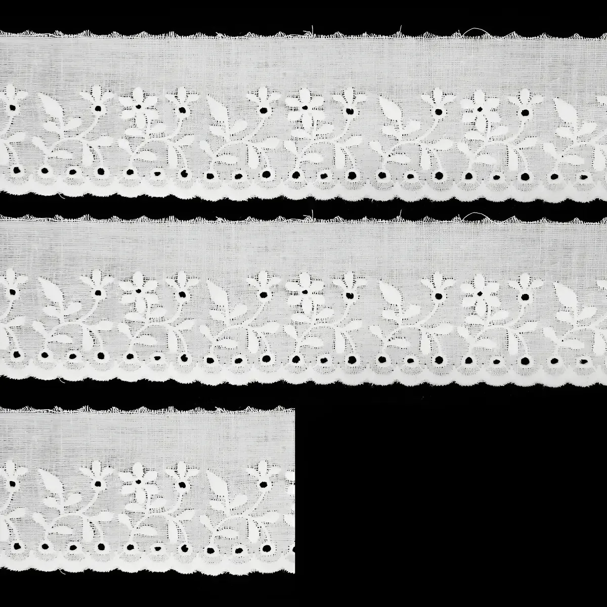 Bordado Inglês Algodão - 5cm X 13,7m - Branco 067