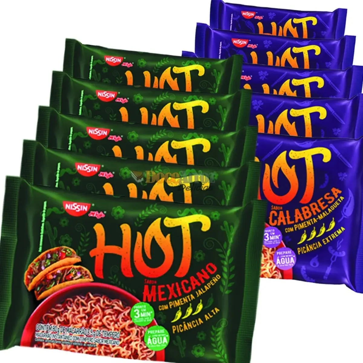Macarrão Nissin Hot Calabresa Instantâneo 10 X 85g E Mex