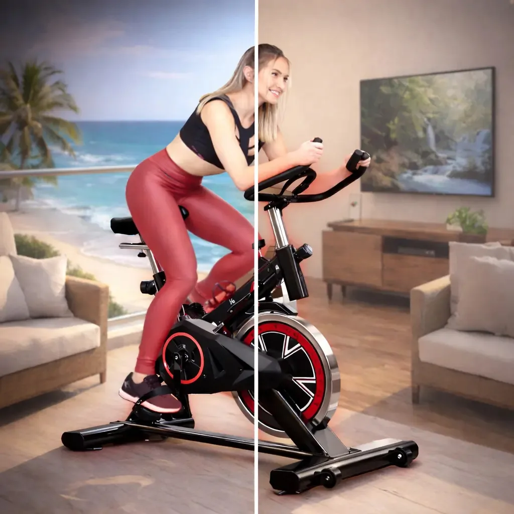 Bicicleta Ergométrica Fitness Para Spinning, Cardio E Musculação. Ideal Para Treino Em Casa, Queima Calórica, Resistência E Fortalecimento Muscular. Silenciosa E Ajustável.