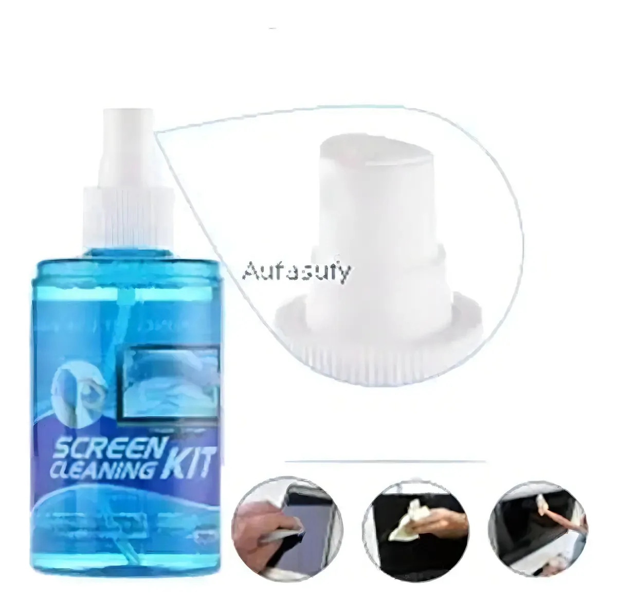 Kit Limpeza Antiestático Marca Screen P/ Telas LCD TV Notebook Tablet c/ Flanela 200ml