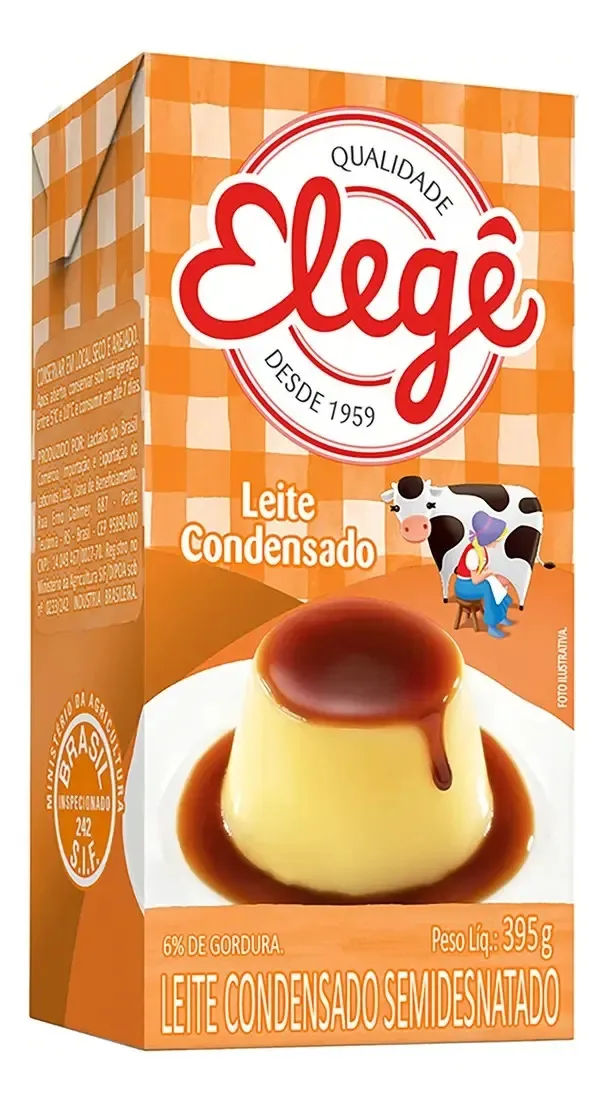Leite Condensado Semidesnatado Elegê Caixa 395g