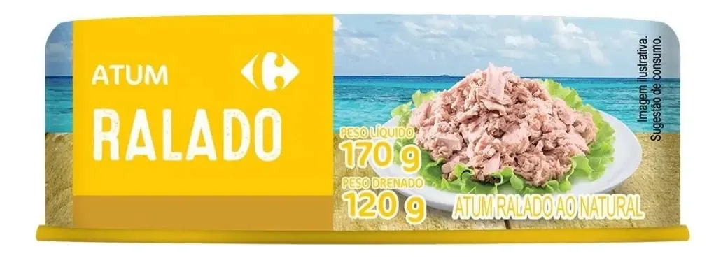 Atum ralado ao natural