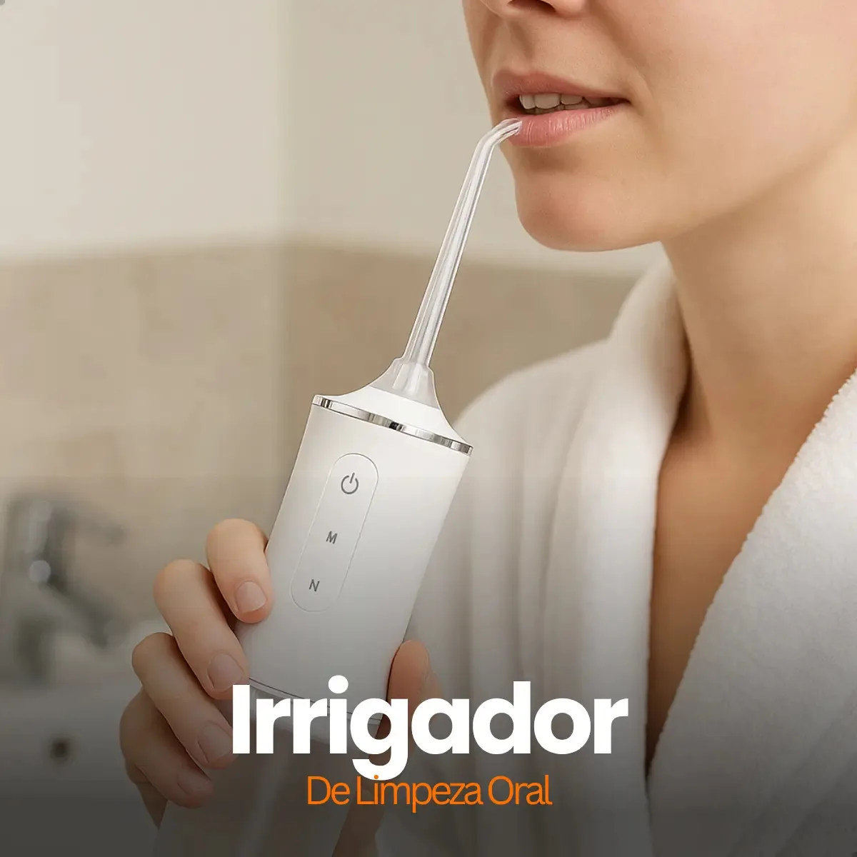 Irrigador Oral Jato D'água Limpador Bucal Próteses Fixas Móveis Dentes Gengiva