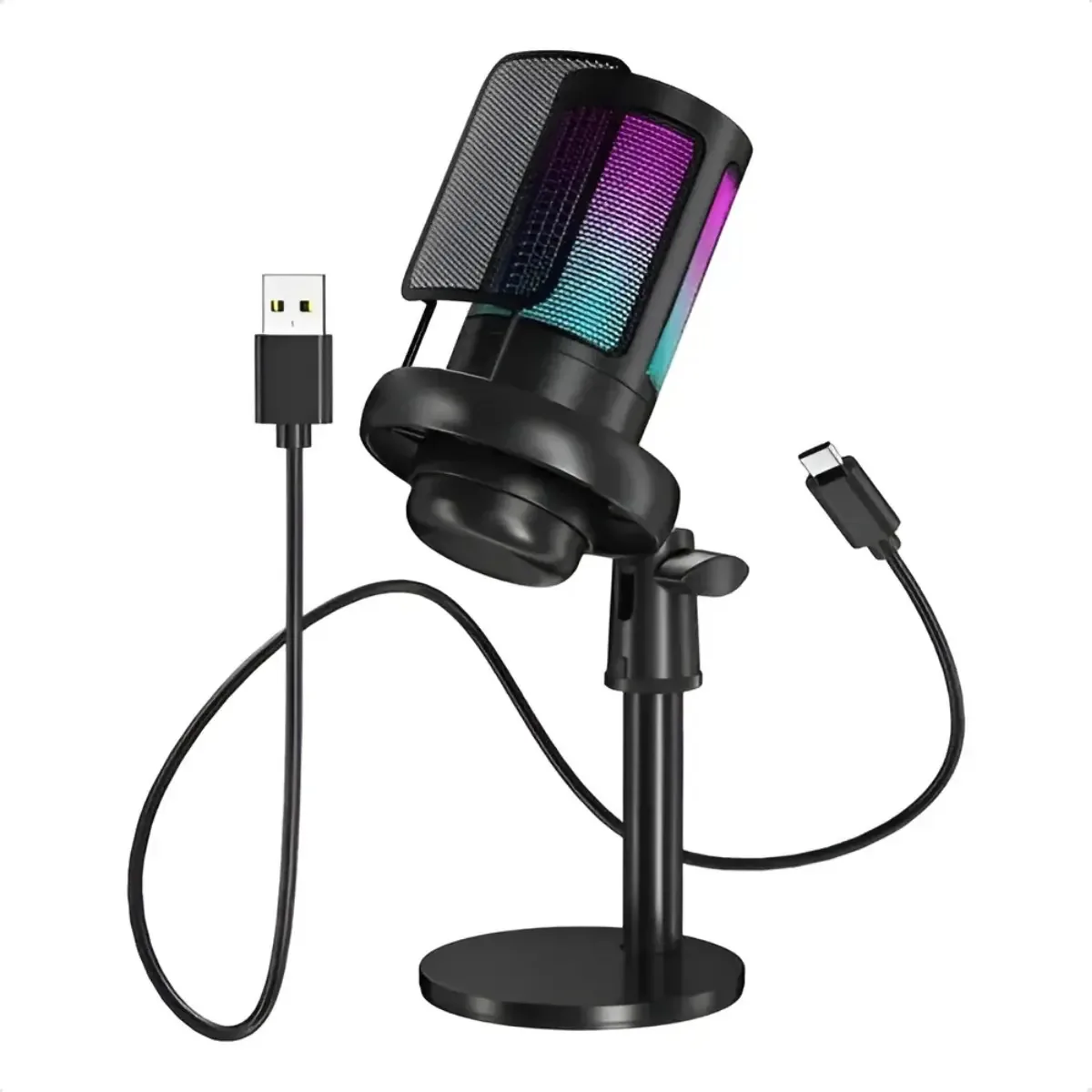 Microfone Condensador Gaming Profissional Gamer Streaming Usb