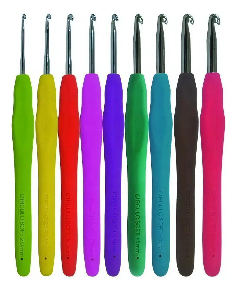 Agulha Croche Emborrachada Cor50