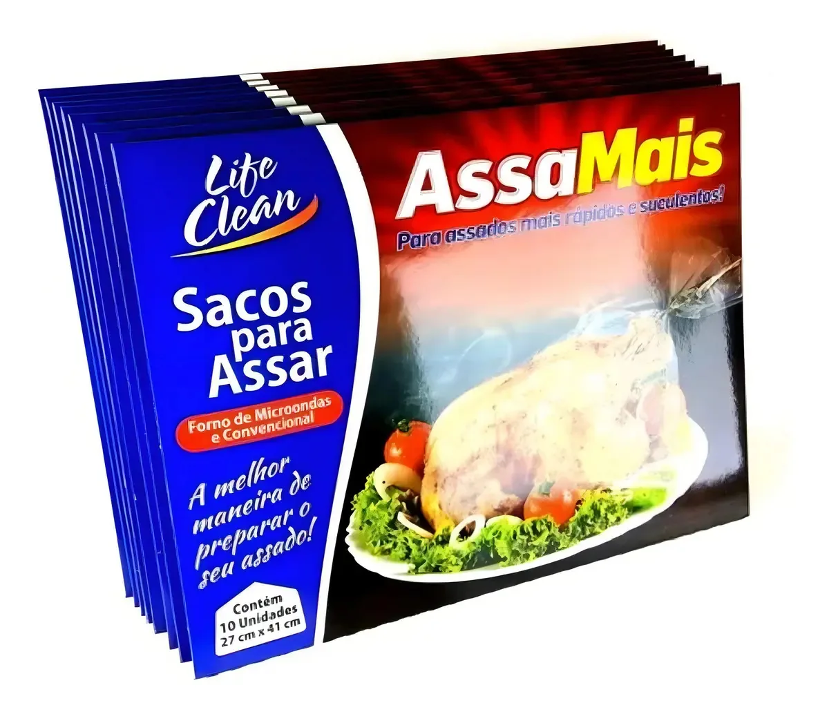 Saco Assar Frango Carne Forno 5 Pacotes com 10 Sacos cada (50 Sacos total) Qualidade Premium