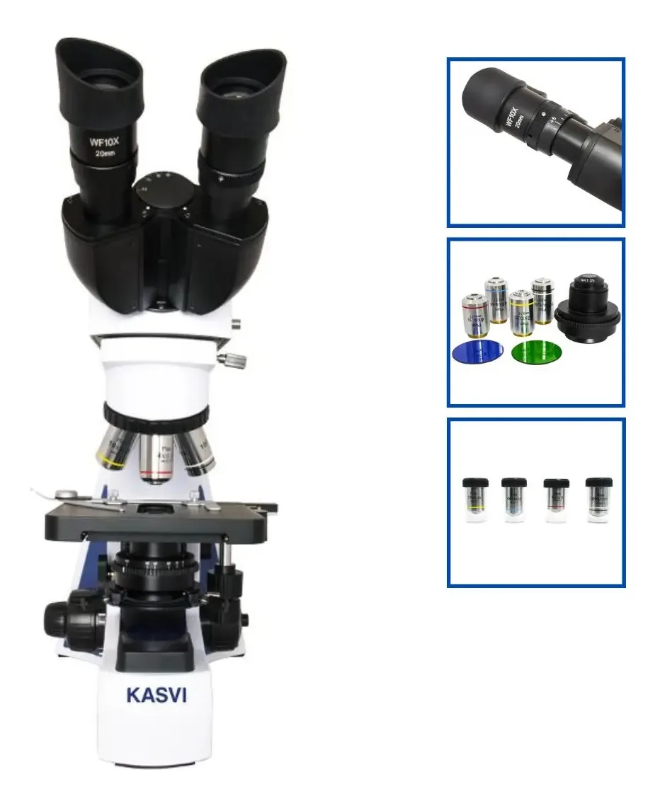 Microscópio Óptico Profissional Olen Binocular K55-oib Branco