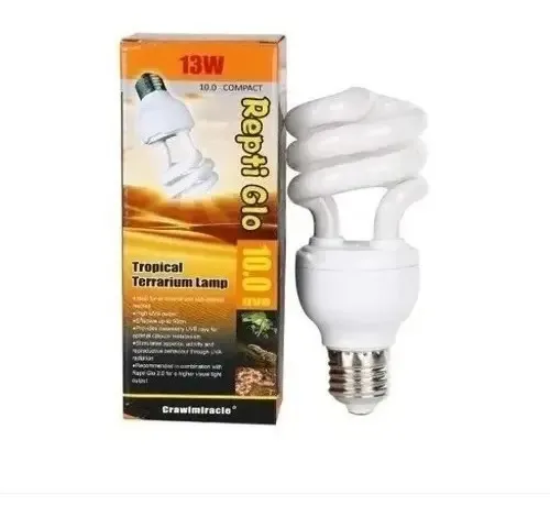 Lampada Uvb 10.0 13w Para Répteis Desérticos Jabutis