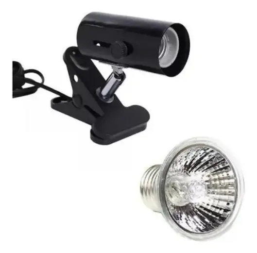 Luminária De Clip Bocal Cerâmica + Lâmpada Uva Uvb 75w