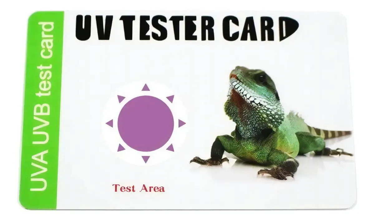 Cartão De Teste De Lâmpada Terrarios De Réptil Uvb Uv Raios