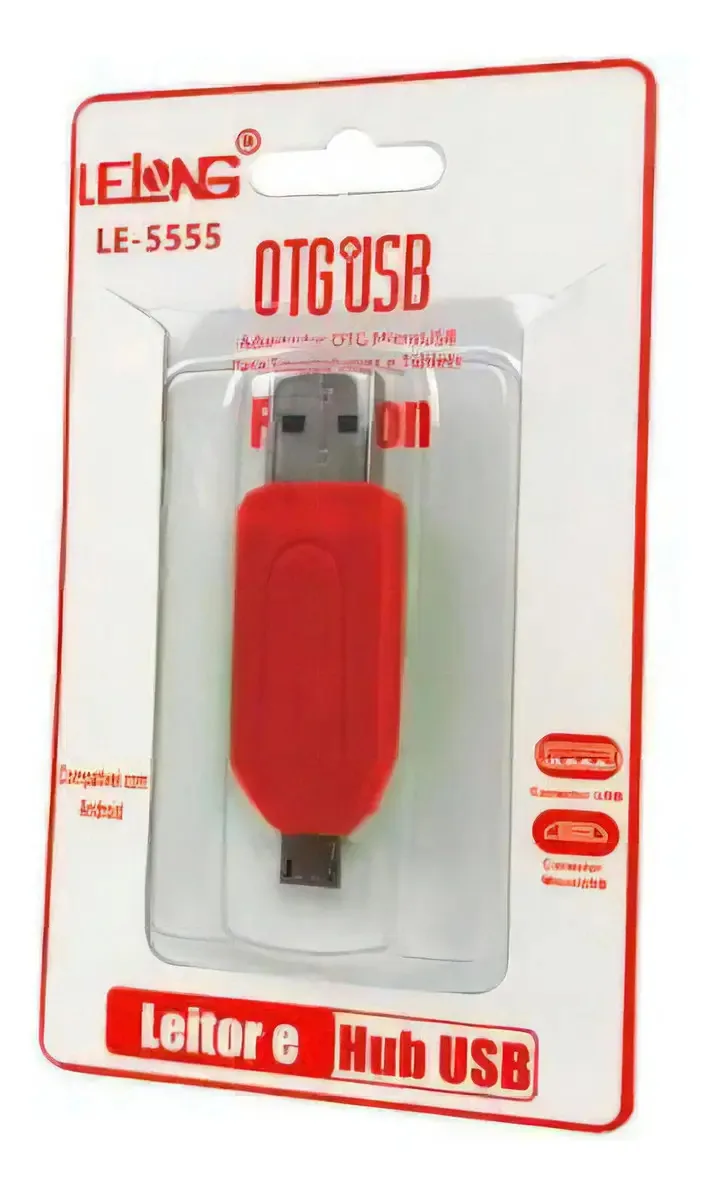 Adaptador Leitor De Cartão Microusb Para Celular Le-5555
