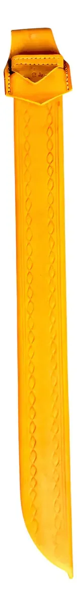 Capa De Couro Legítimo Para Facão Corneta 24 Polegadas Cor Amarelo