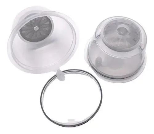 Kit 4 Cápsulas Reutilizável Recarregável Transparente