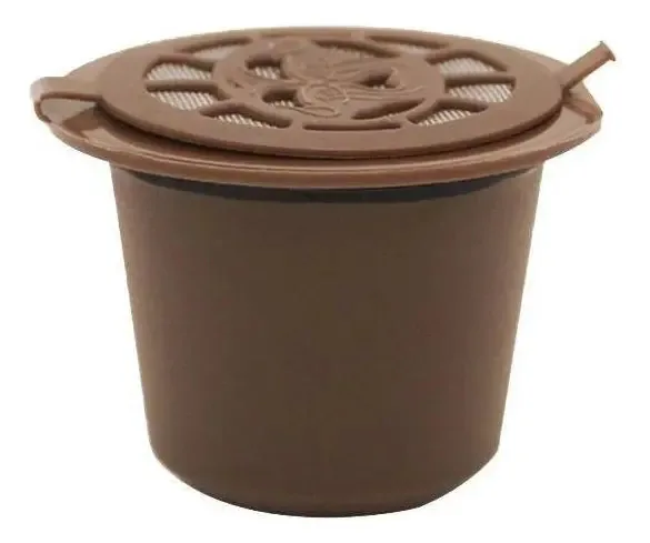 Kit 6 Cápsulas Nespresso Reutilizável Recarregável Marrom