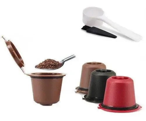 Kit 6 Cápsulas Nespresso Reutilizável Recarregável Acessório